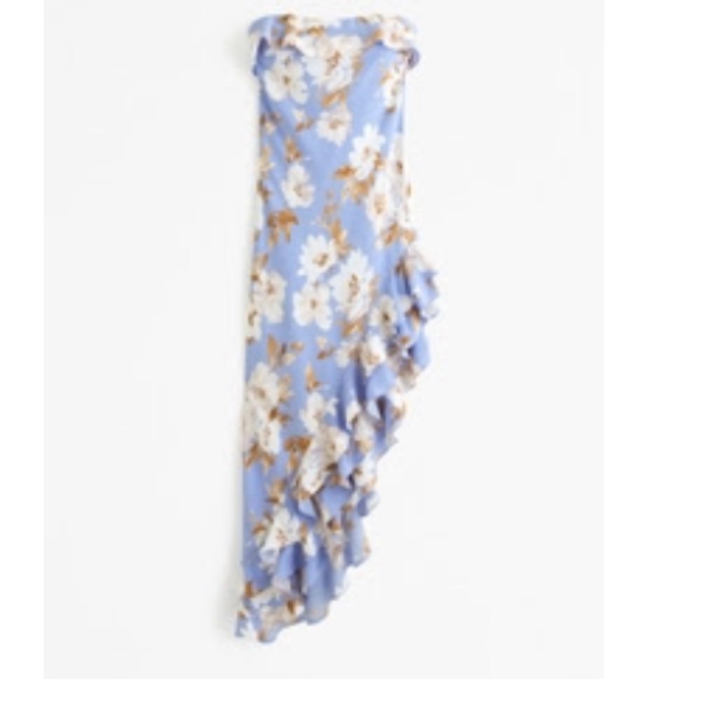Floral Asymmetrical Ruffle Dress